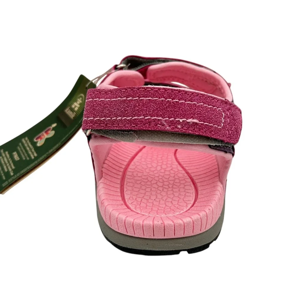 Kamik Youth Girls Suede Strappy Sandals Pink Lavender Size 6 Adjustable Straps